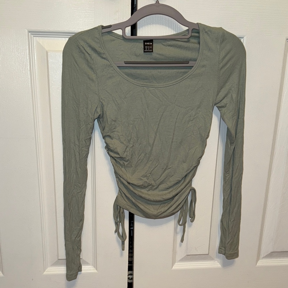 Sage Green Long Sleeve Top